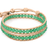 Green Aventurine Wrap Bracelet -  2 Wrap