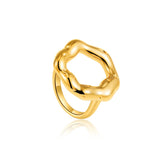 Hammered Circle Statement Ring
