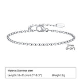 Silver Stackable Chain Bracelet
