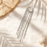Butterfly & Pearl Tassel Ear Cuff