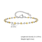 Two-Tone Beaded Chain Bracelet