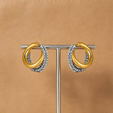 Cubic Zirconia Ear Cuff Earrings