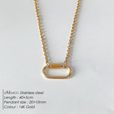 Oval Turnbuckle Choker Necklace