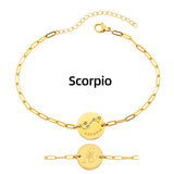 Zodiac Coin Charm Bracelet