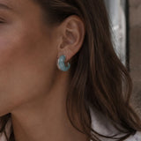 Multicolour Resin C-Shape Stud Earrings