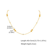 Gold Bow Station Choker Necklace