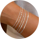 14K Gold-Plated Stackable Chain Bracelet