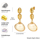Cowrie Shell Drop Earrings
