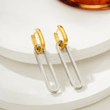 Double Loop Square Hoop Earrings