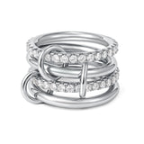 Cubic Zirconia Multilayer Connecting Ring