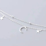 Sterling Silver Star & Moon Bracelet