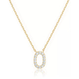 Zircon Letter Choker Necklace
