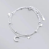 Sterling Silver Star & Moon Bracelet
