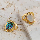 Abalone Shell Statement Ring