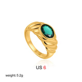 Oval Zircon Stackable Ring