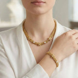 White Zircon Daisy Mesh Choker