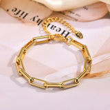 Gold Paperclip Chain Bracelet