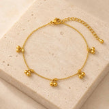 Gold Cherry Charm Anklet