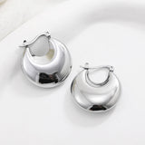 Thick Textured Geometric Circle Hoops