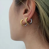 Polished Round Drop Earrings