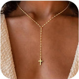 Lariat Cross Y-Necklace