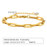 Gold Paperclip Chain Bracelet
