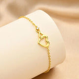 Gold Infinity Heart Bracelet