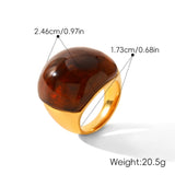 Chunky Resin Dome Statement Ring