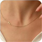 Sideways Initial Choker Necklace