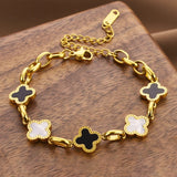 Four-Leaf Clover Charm Bracelet
