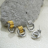 Multilayer Circle Stud Earrings