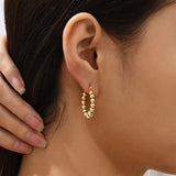 Beaded Circle Hoop Earrings