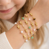 Dainty Beaded Bow Bracelet