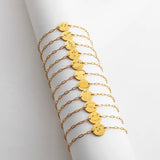 Zodiac Coin Charm Bracelet
