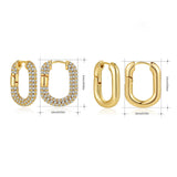Cubic Zirconia Smooth Hoop Earrings