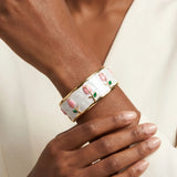 Enamel Tulip Cuff Bracelet