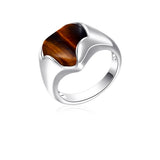 Tiger Eye Heart Ring