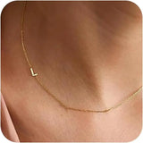 Sideways Initial Choker Necklace