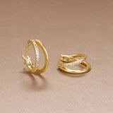 Aurora Double Circle Huggies