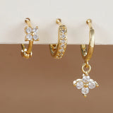 Bloom Crystal Drop Earring Set