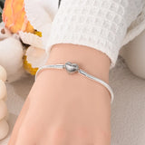 Sterling Silver Zirconia Charm Bracelet