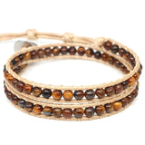 Tiger Eye Wrap Bracelet - 2 Wrap