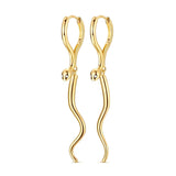 Sterling Silver Charm Hoop Earrings