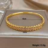 Layered Zirconia Cuff Bracelet