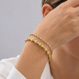 Two-Tone Beaded Chain Bracelet