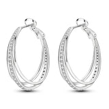 Sterling Silver Charm Hoop Earrings