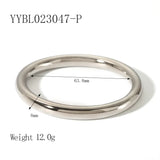 Gold Hollow Bangle Bracelet