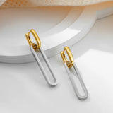 Double Loop Square Hoop Earrings