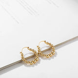 Beaded Circle Hoop Earrings