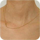 Sideways Initial Choker Necklace